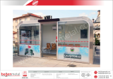 Klimalı Paslanmaz Kapalı Otobüs Durakları
